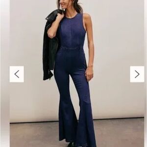 Free People Denim Jumpsuit